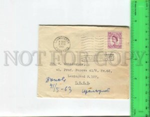 466453 1961 year Great Britain to USSR Leningrad real posted COVER