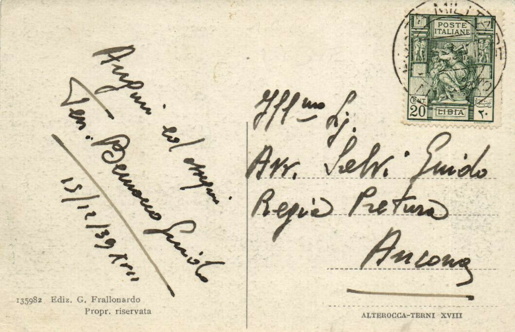 PC LIBYA, DERNA, VIALE DUCA DEGLI ABRUZZI, Vintage Postcard (b40053