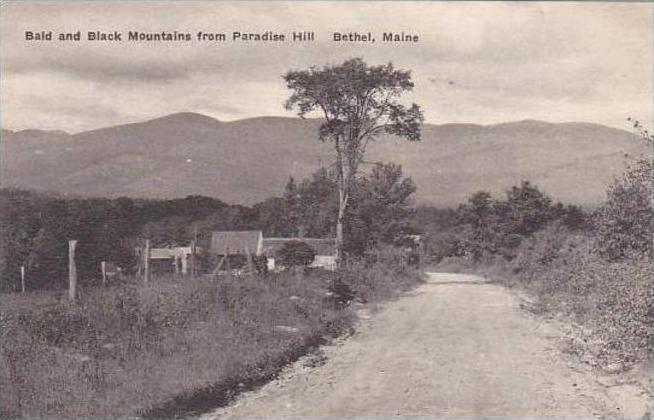 Maine Bethel Bald And Black Mountains From Paradise Hill Albertype