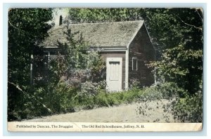 1912 The Old Red Schoolhouse, Jaffrey, New Hampshire NH Antique Postcard 