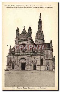 Old Postcard Sainte Anne d Auray Basilica