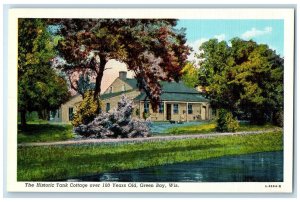 c1940's The Historic Tank Cottage Over 100 Years Old Green Bay WI Trees Postcard