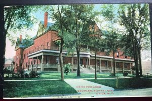 Vintage Postcard 1909 Home for Aged Couples Sunset Avenue Utica New York