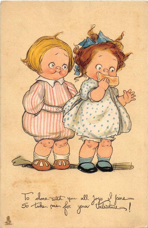 G22/ Valentine's Day Love Holiday Postcard c1910 Tuck & Sons Kids 8