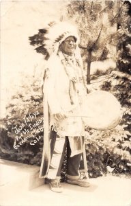 J45/ Colorado Springs RPPC Postcard c1920s Native American Jose Tafoya 386