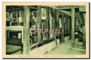 Old Postcard Birthplace of St. Vincent de Paul inside the House or born St Vi...