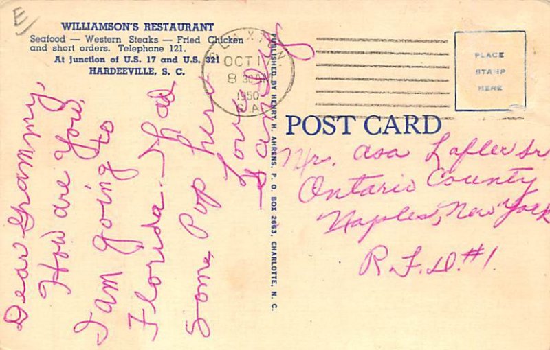 Williamson Restaurant Hardeeville, South Carolina