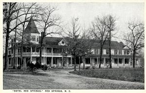 US    PC787  HOTEL RED SPRINGS, RED SPRINGS NC - EARLY 1900'S