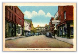 Inglis Street View Truro Nova Scotia NS Canada UNP Linen Postcard S5