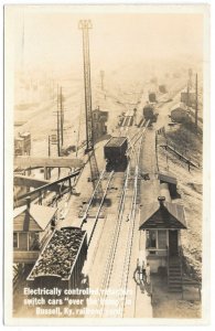 Real Photo Postcard Electrically Controlled Retarders Railroad Cars~103921 