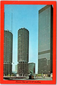 c1970s Chicago, IL Downtown Marina City IBM Building Apartment Skyscraper 4x6 M9