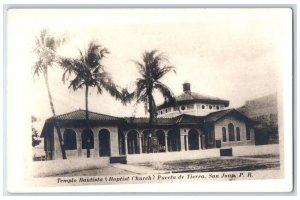 Templo Bautista Baptist Church Puerta De Tierra San Juan PR RPPC Photo Postcard