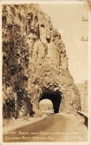 RPPC Tunnel Near Deschutes River, Columbia River Highway, OR c1930s Postcard