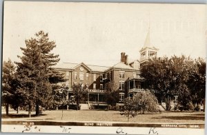 RPPC View of Blind Institute, Nebraska City NE Vintage Postcard K34