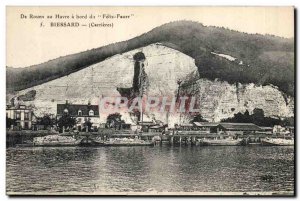 Postcard Old Biessard Carrieres De Rouen Le Havre aboard the Felix Faure