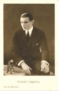 Rudolph Valentino Actor / Actress Postcard Post Card Old Vintage Antique Movi...