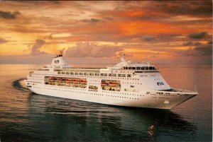 Princess Cruise Lines Advertising  THE LOVE BOAT Cruise Ship~Sunset 4X6 Postcard