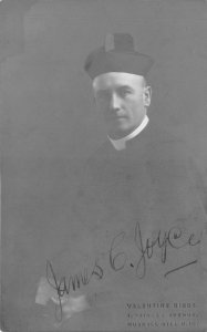 Lot220 james c joyce postcard real photo religious historical figures autograph