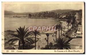 Old Postcard Cannes Croisette and Mount Knight