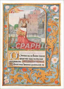 Modern Postcard Bodleian Library Oxford David From a Book of Hours Executed B...