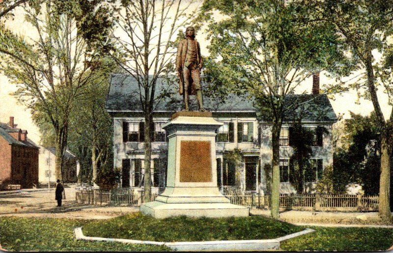 Massachusetts Amesbury Josiah Bartlett Statue Signer Of The Declaration Of In...