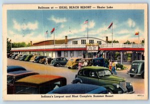 Shafer Lake Indiana IN Postcard Ballroom Ideal Beach Resort Shafer Lake 1940