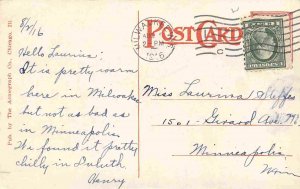 Union Railroad Depot Milwaukee Wisconsin 1916 postcard