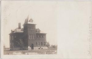 1907 TOULON Illinois Ill Real Photo RPPC Postcard TOULON ACADEMY School