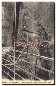 Old Postcard Gorges du Fier Annecy Galleries after the 1910 flood