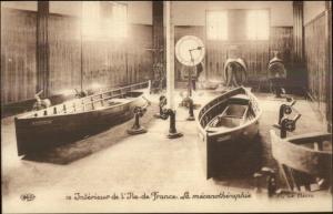 Steamship Ile De France Ile-De-France Exercise Room? c1910 Postcard