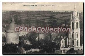 Postcard Old Church Sille Le Guillaume The Old Chateau