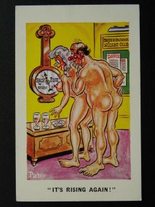 Comic Humour NATURIST CLUB BAROMETER ITS RISING AGAIN c1960/70s Pedro Postcard
