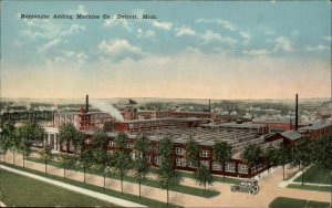 Detroit Michigan MI Factory Birdseye View 1900s-10s Postcard