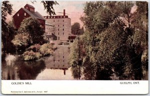 Postcard Guelph Ontario c1912 Goldie's Mill by Warwick *as is*