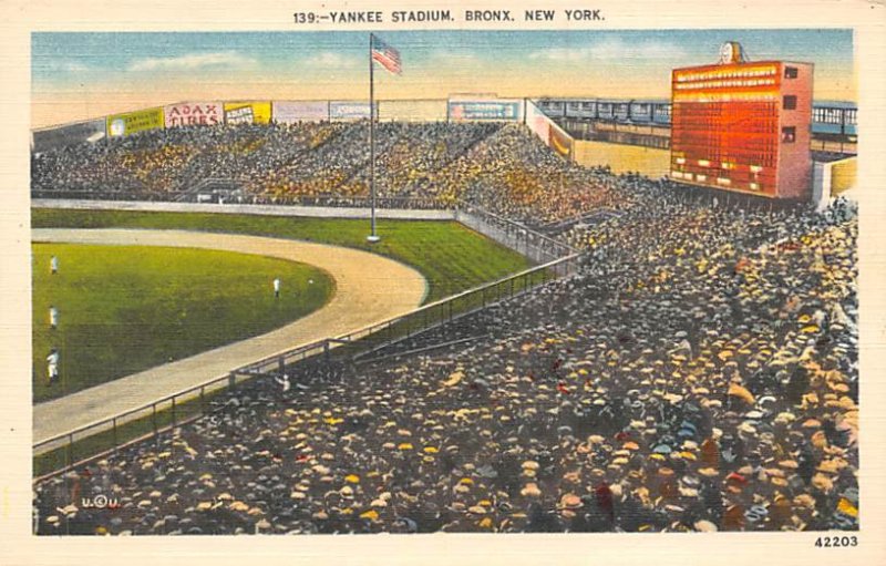 Yankee Stadium, Bronx, New York City, USA Baseball Stadium Unused 