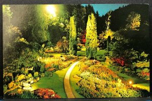 Vintage Postcard Canada British Columbia Victoria Butchart Sunken Garden 1960s