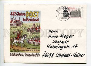 421868 GERMANY 1993 year 425 years post in Bruchsal real posted COVER