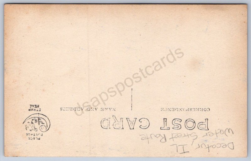 K11/ Trolley RPPC Postcard c1910 Decatur illinois Ringling Circus Conductors 666