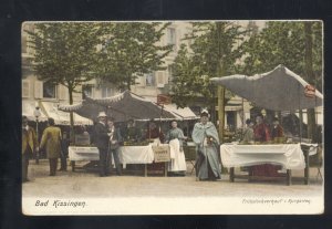 1901 BAD KISSINGEN GERMANY FRUSTUCKVERKAUF KURGARTEN VINTAGE POSTCARD