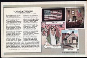 Patriotic Barbara Fritchie by John Greenleaf Whittier Her FLAG Her Home Relics