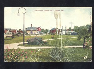 EUGENE OREGON RAILROAD DEPOT TRAIN STATION VINTAGE POSTCARD E.C. KROPP PUB.