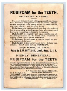 1891 Folder Card E. W. Hoyt's Rubifoam & German Cologne F205