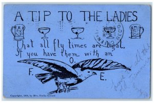 1909 Fraternal Organization FOE Council Bluffs Iowa IA Posted Antique Postcard