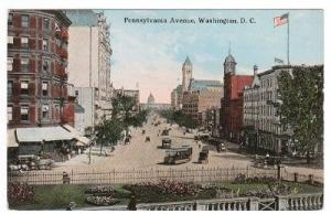 Pennsylvania Avenue Washington DC 1910c postcard