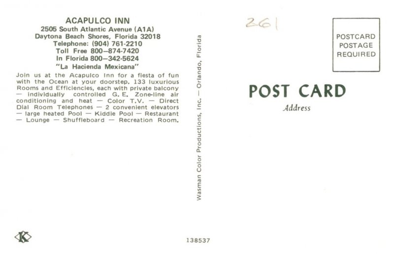 Florida  Daytona Beach , Acapulco Inn Hotel