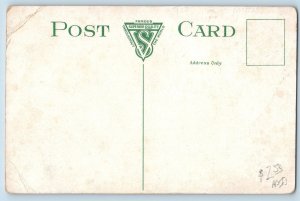 Charlotte Michigan MI Postcard Masonic Temple Exterior Roadside c1920s Antique