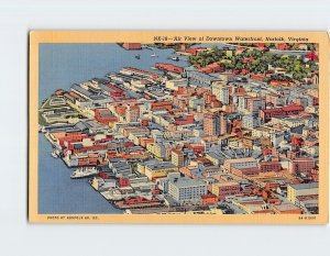 M-177490 Air View of Downtown Waterfront Norfolk Virginia