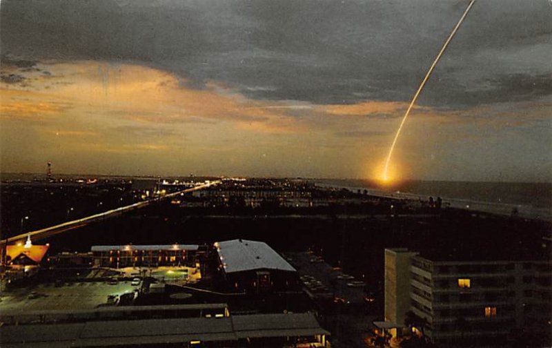 Fantastic night space launch at Cape Kennedy Florida, USA Space Unused 