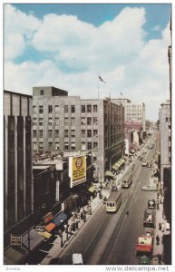 Corner of St Catherine & Peel streets , MONTREAL , Quebec , Canada , 50-60s