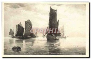 Old Postcard Fishing Boats of Marootte of Quivieres